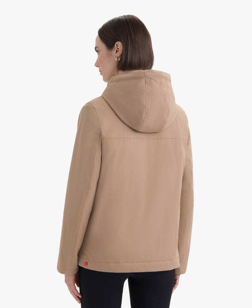 Hunter Women BLAKE POLY SHORT RAIN JACKET BRITISH TAN