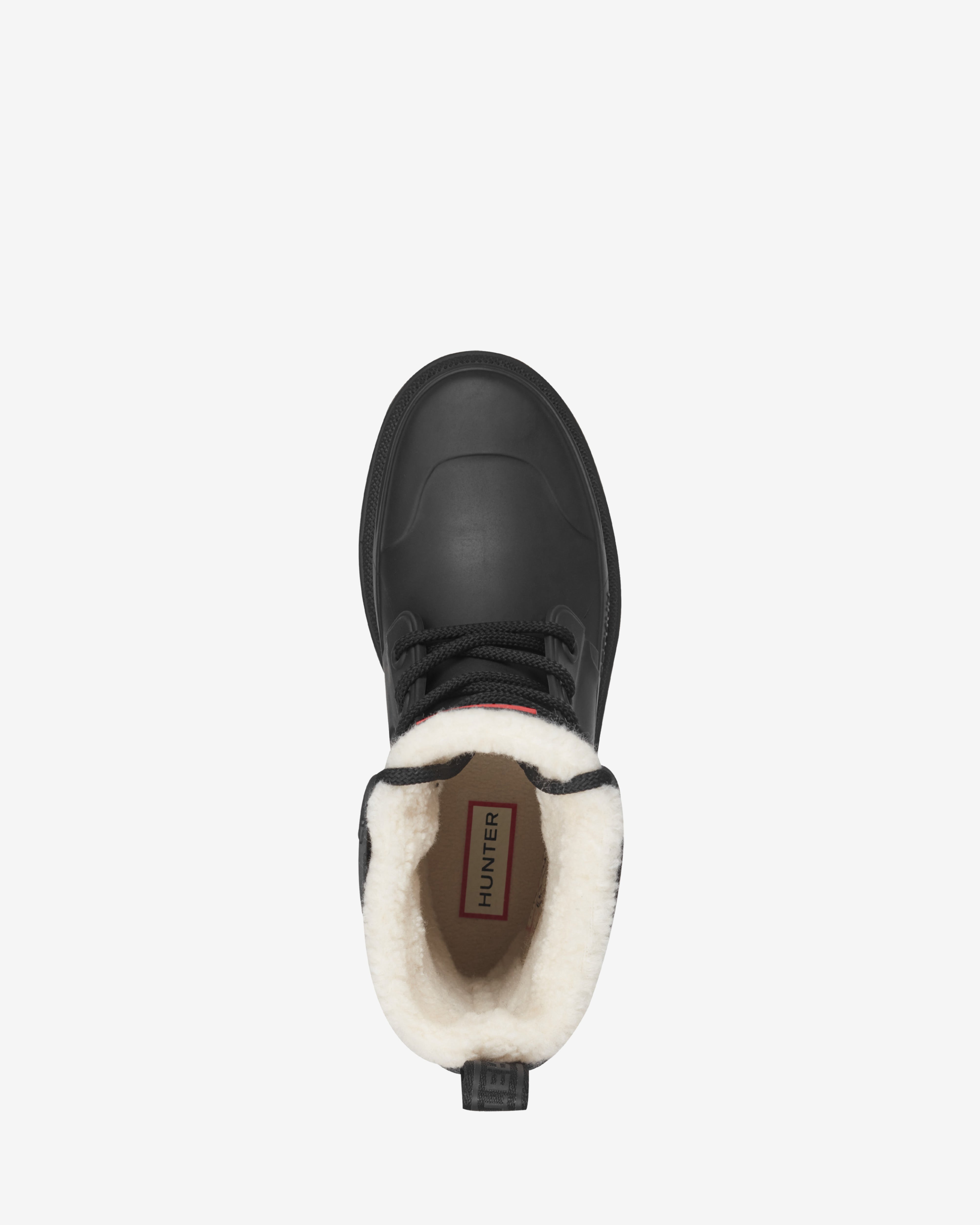 HUNTER WOMEN DIANAS BOOTIE BLACK/CREAM/INJECTED MATTE TPE