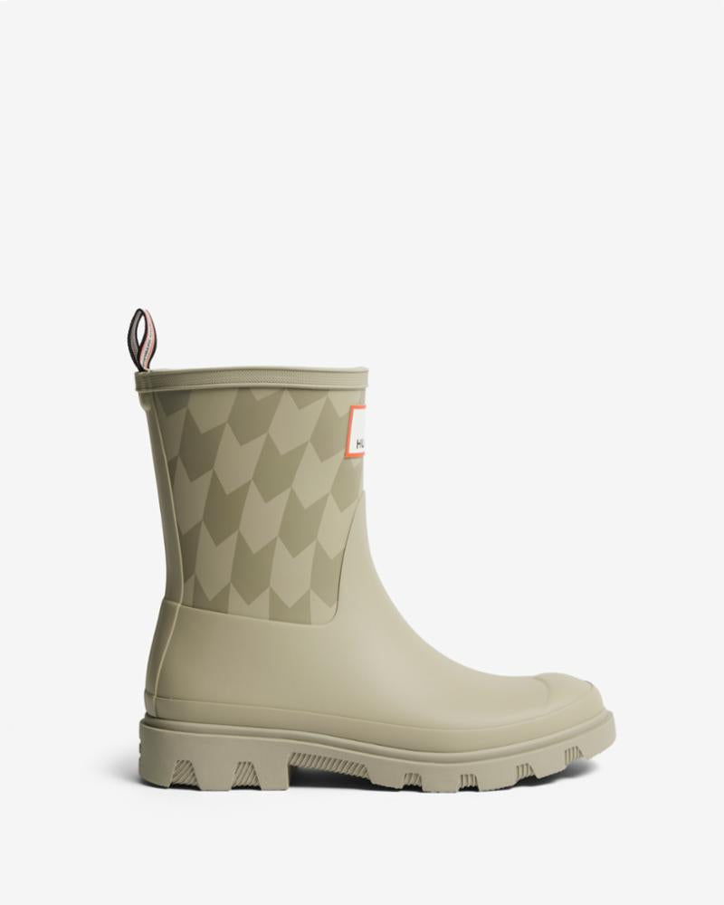 Hunter Men MK X HUNTER UNISEX CHEVRON DOWNPOUR BOOT ASH TREE/SILVER SAGE 0399