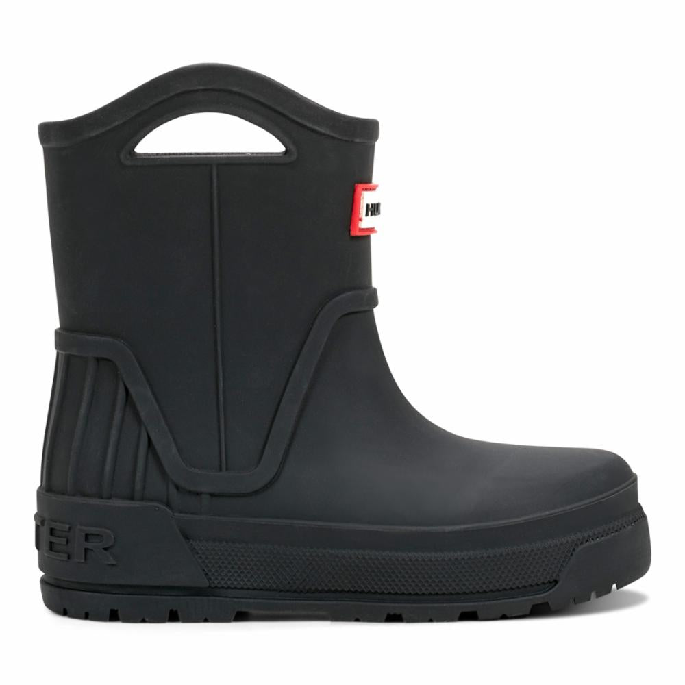 Hunter Kids LITTLE KIDS GEORGEY BOOTIE BLACK/INJECTED MATTE TPE (WP)
