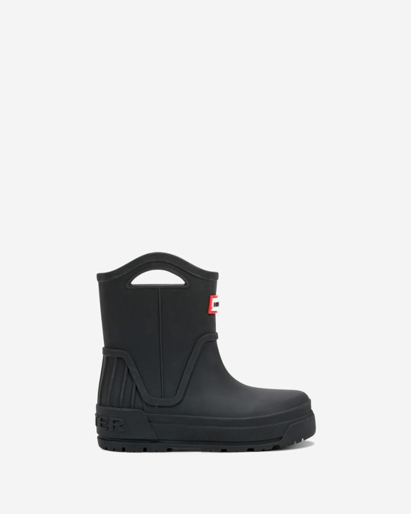 Hunter Kids LITTLE KIDS GEORGEY BOOTIE BLACK/INJECTED MATTE TPE (WP)