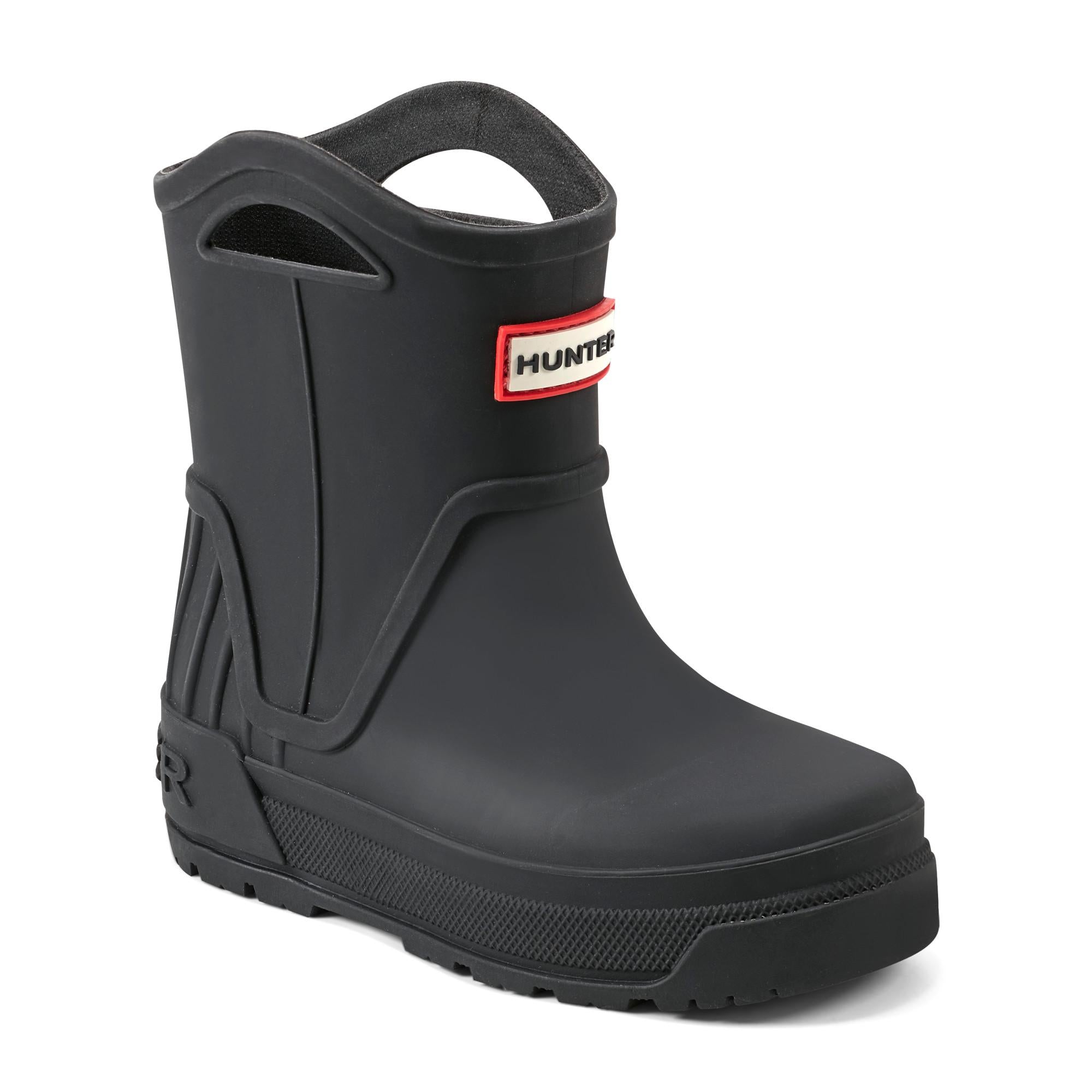 Hunter Kids LITTLE KIDS GEORGEY BOOTIE BLACK/INJECTED MATTE TPE (WP)