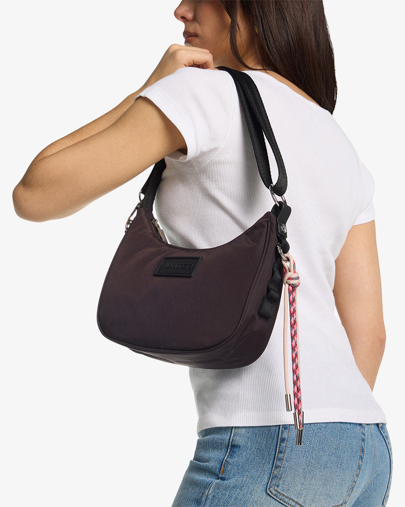 HUNTER WOMEN LOOP BACK ESPRESSO DENIER NYLON TEXTILE
