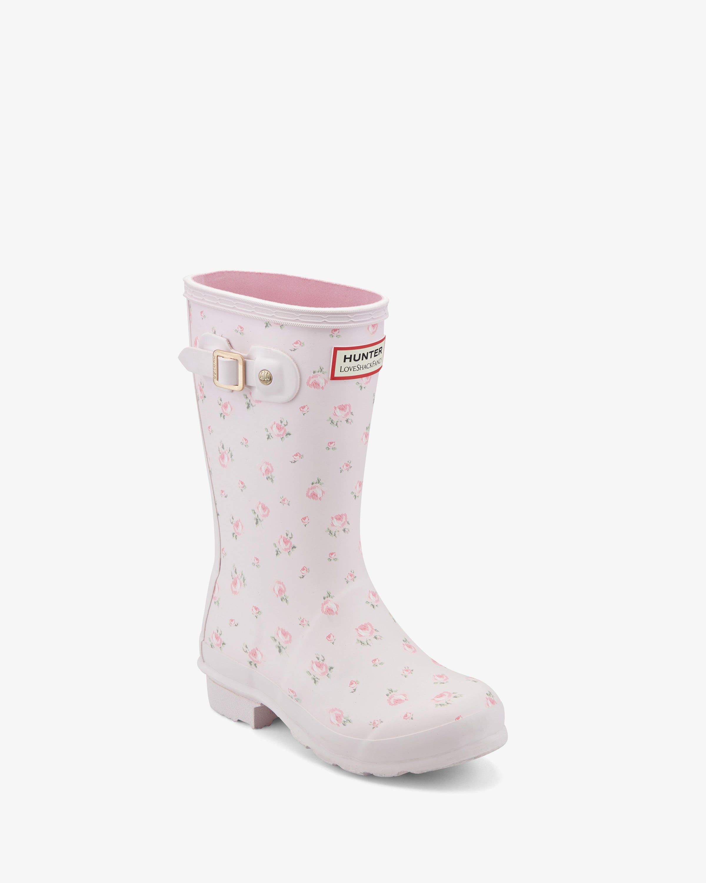 HUNTER KIDS BIG KIDS ORIGINAL BOOT LOVE SHACK FANCY PINK MULTI/PINK/BLOOM HEIR DIT