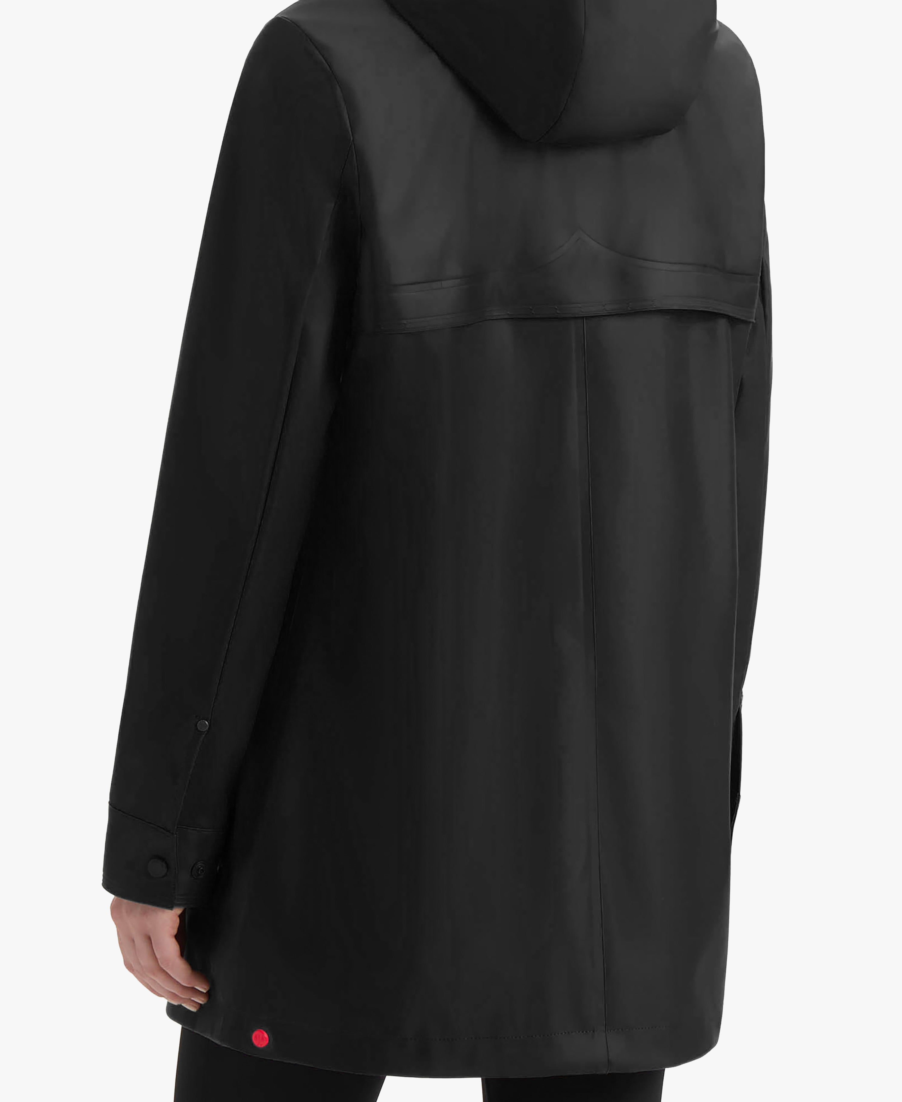 HUNTER WOMEN ACACIA RUBBERIZED RAIN JACKET 001 BLACK