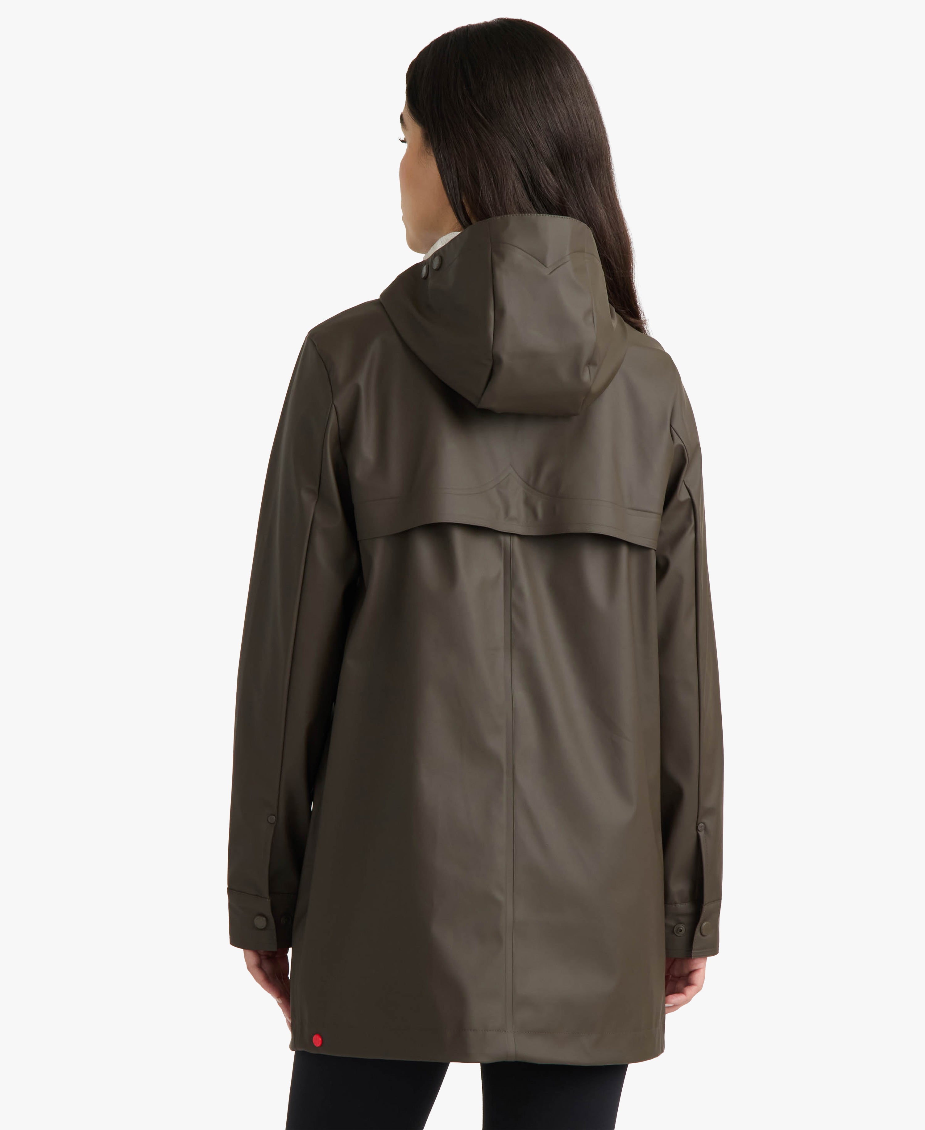 HUNTER WOMEN ACACIA RUBBERIZED RAIN JACKET 217 BROWNIE