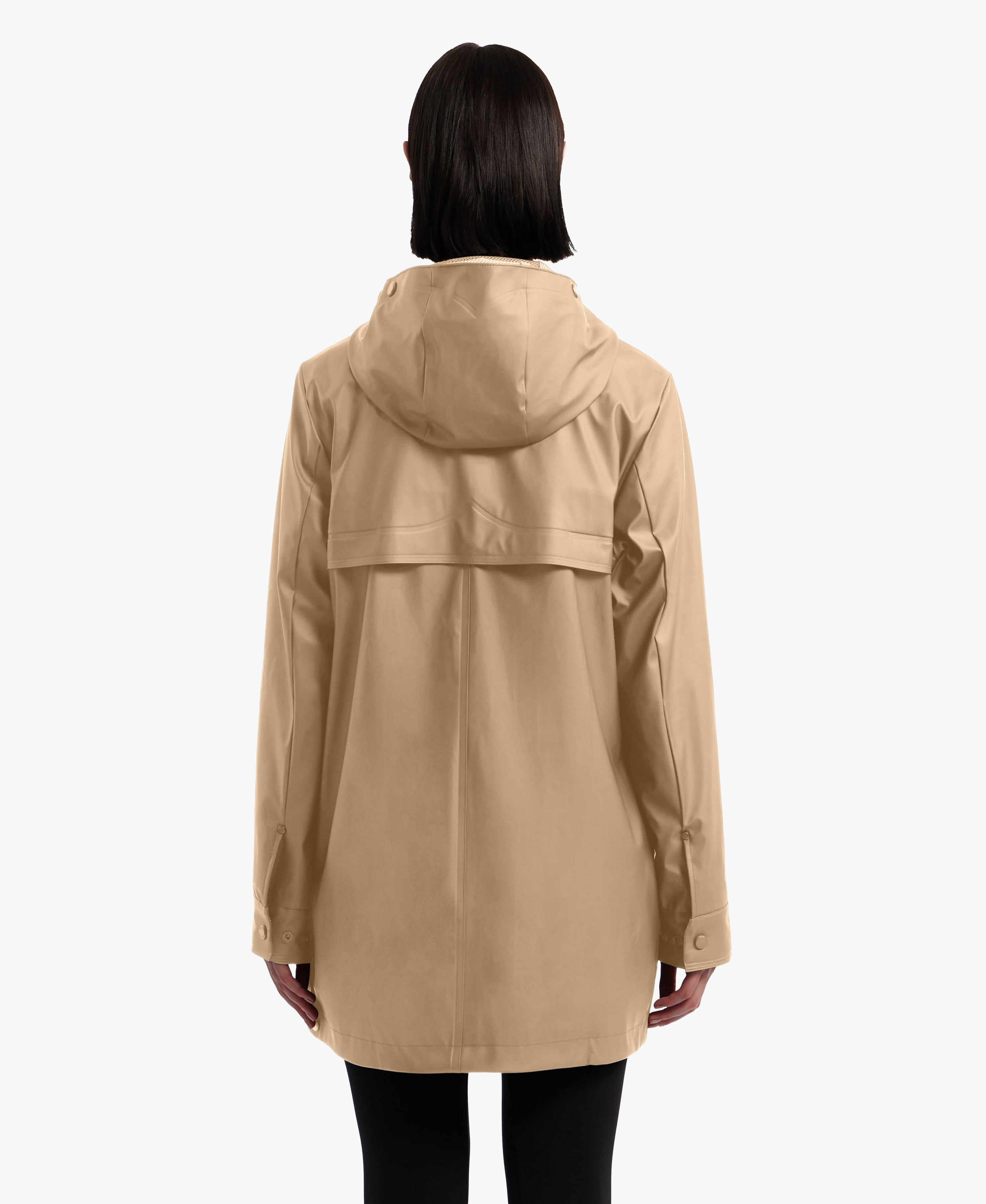 HUNTER WOMEN ACACIA RUBBERIZED RAIN JACKET 263 BRITISH TAN