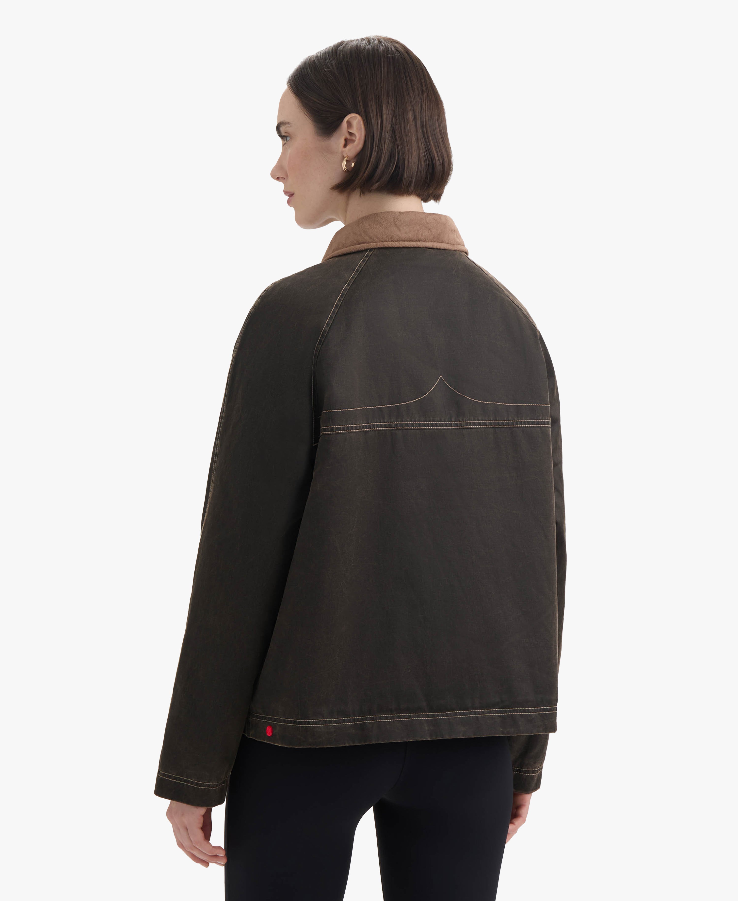 HUNTER WOMEN BEX WASHED WAX HUNTING JACKET 216 COFFEE