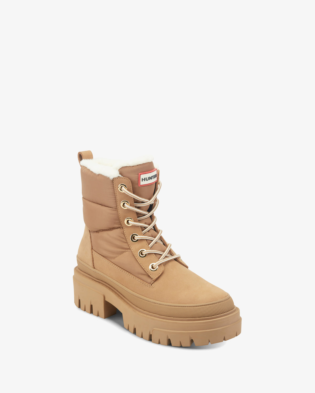 HUNTER WOMEN GIULIAS LACEUP BOOTIE BISCOTTO/BISCOTTO/BISCOTTO