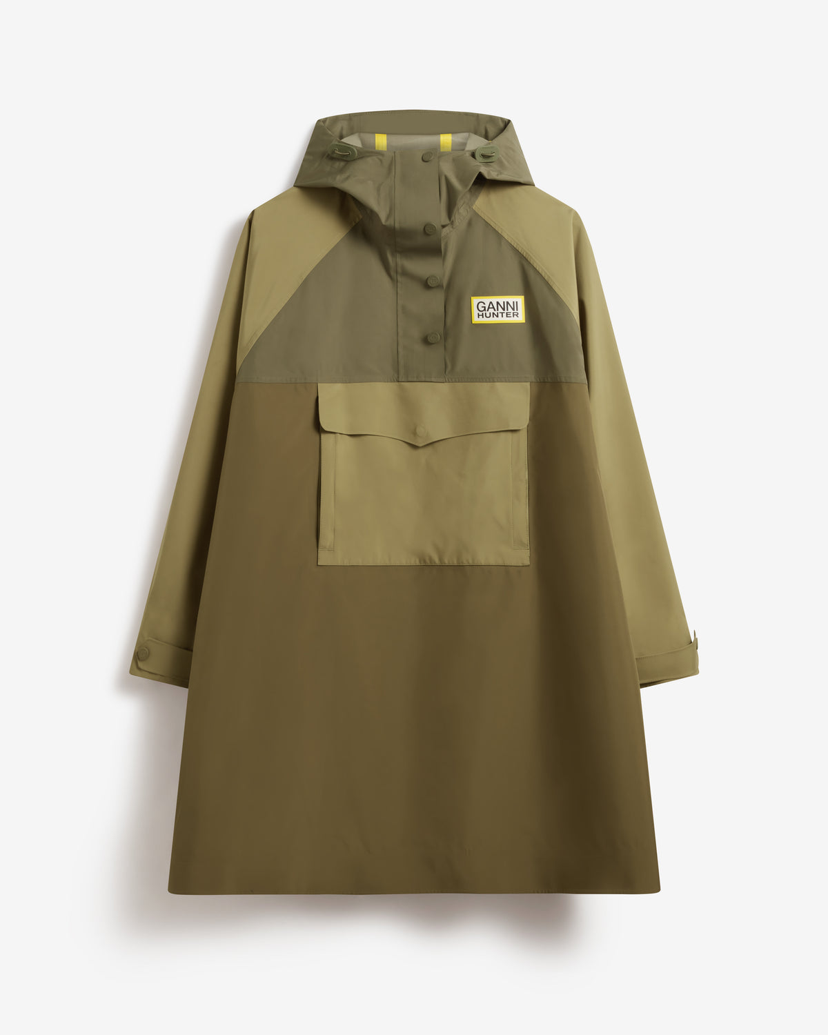 HUNTER WOMEN GANNI X HUNTER WATERPROOF PONCHO GANNI GREEN