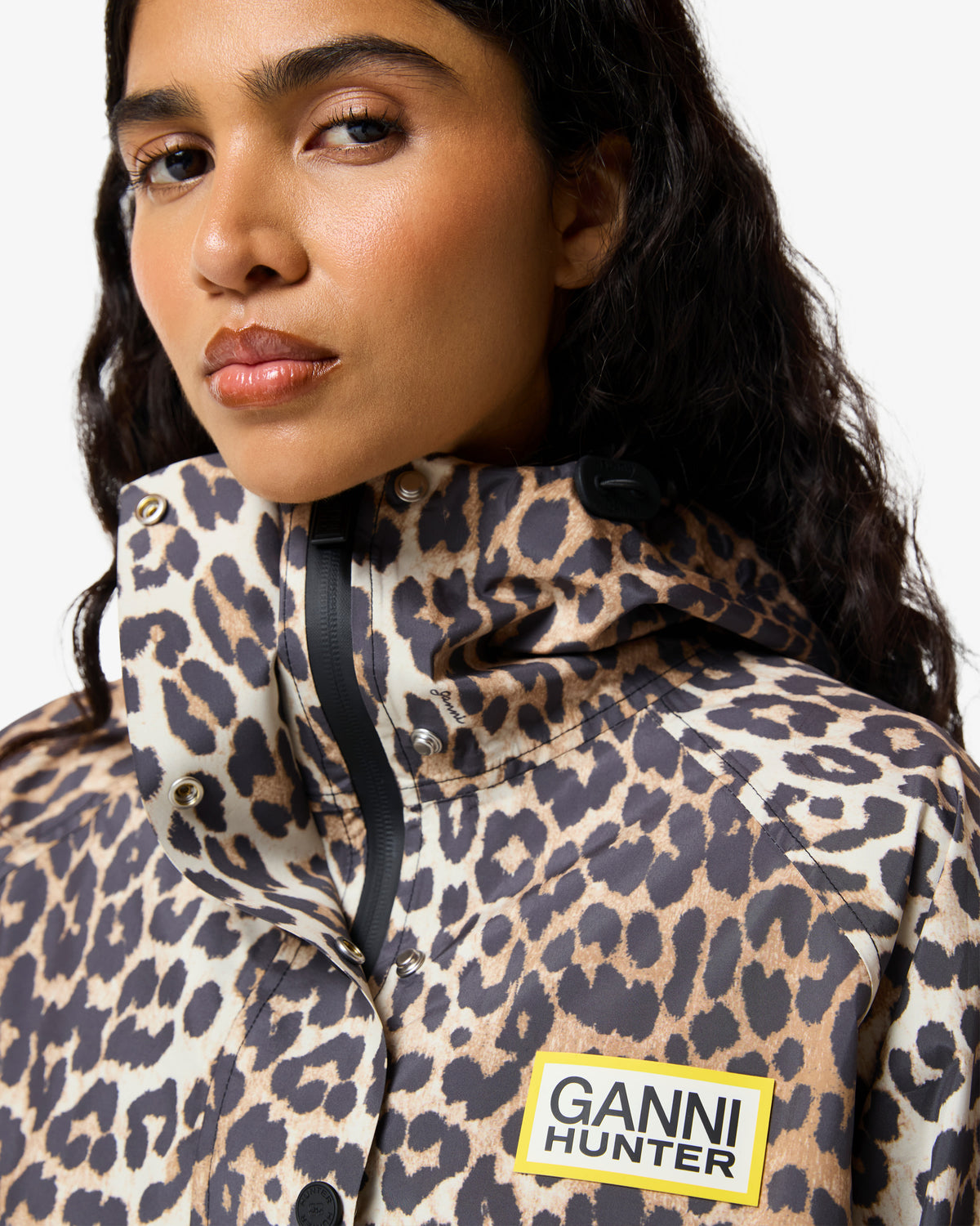 HUNTER WOMEN GANNI X HUNTER WATERPROOF PONCHO GANNI LEOPARD