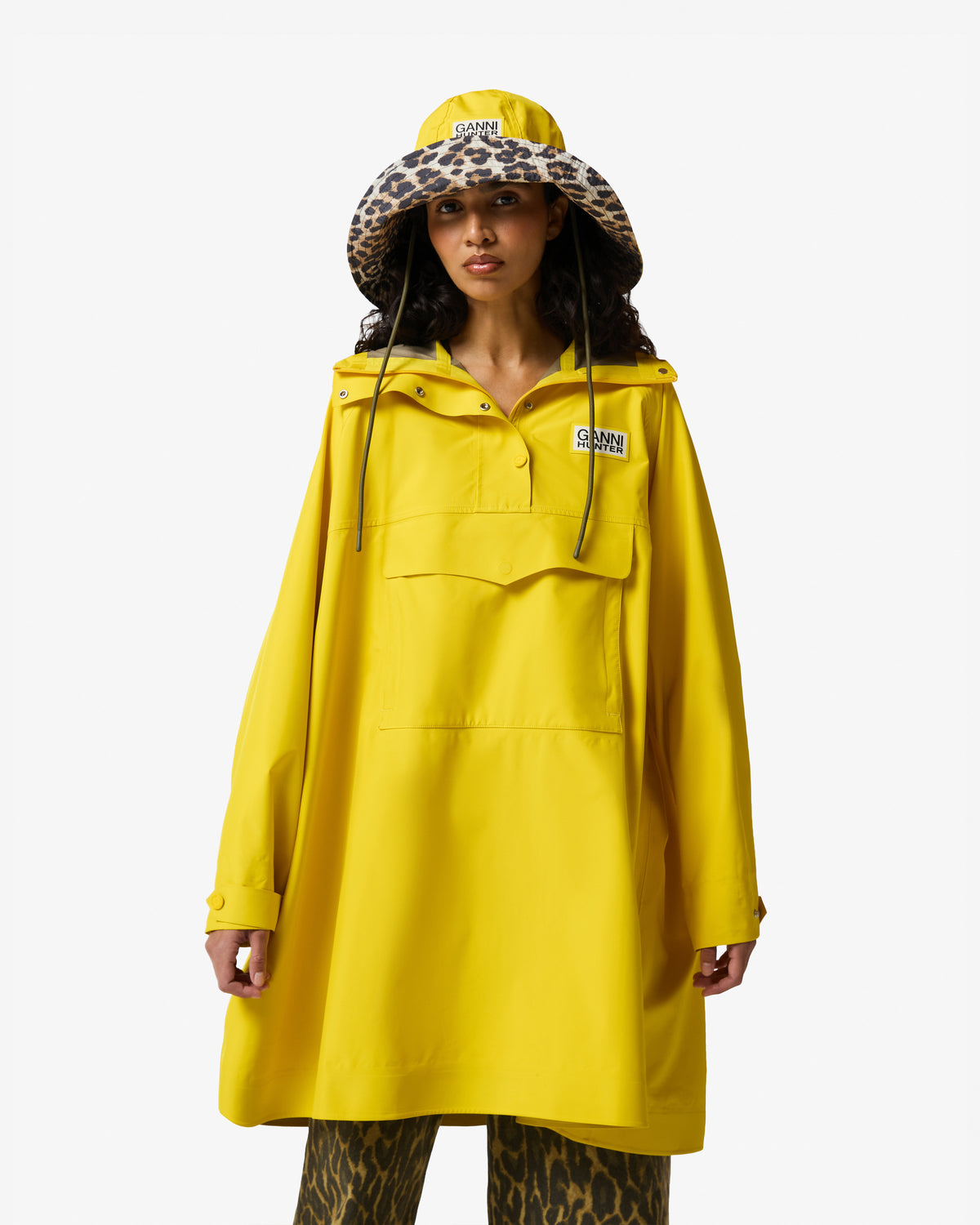 HUNTER WOMEN GANNI X HUNTER WATERPROOF PONCHO LEMON