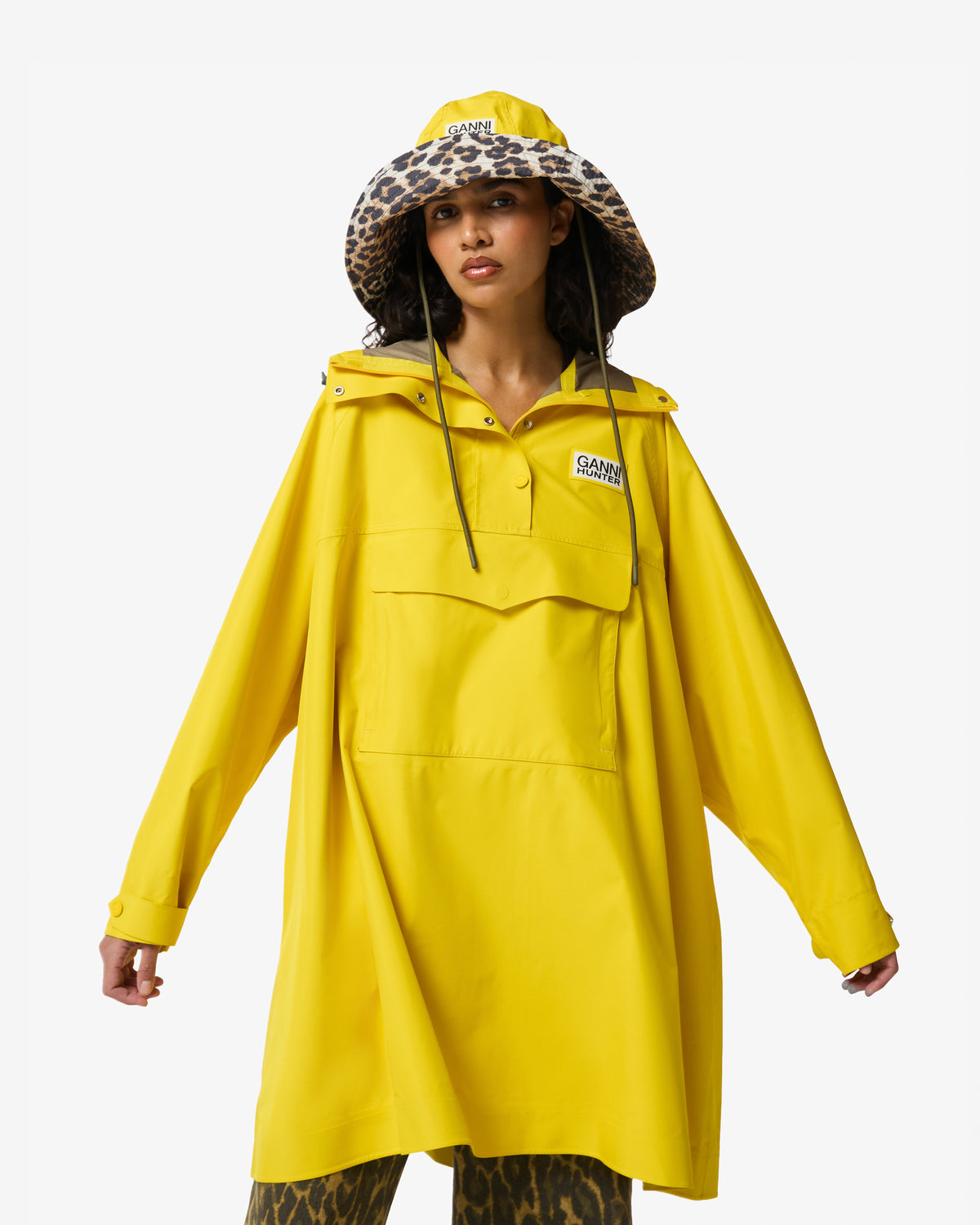 HUNTER WOMEN GANNI X HUNTER WATERPROOF PONCHO LEMON