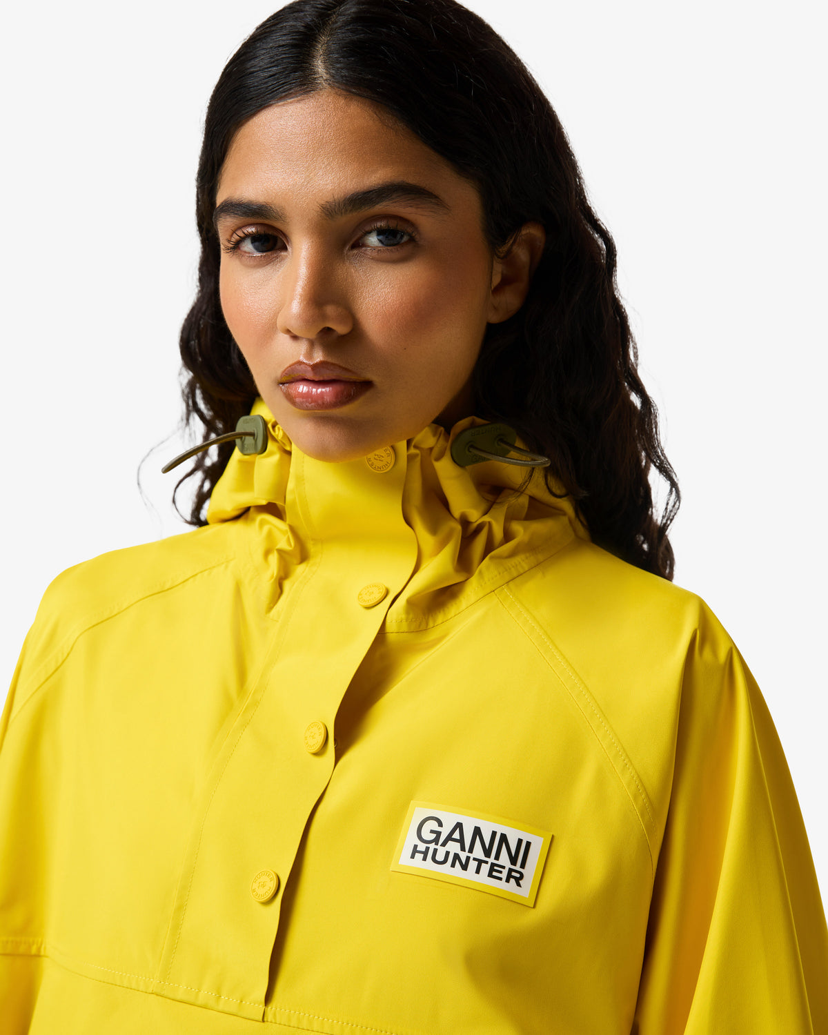 HUNTER WOMEN GANNI X HUNTER WATERPROOF PONCHO LEMON