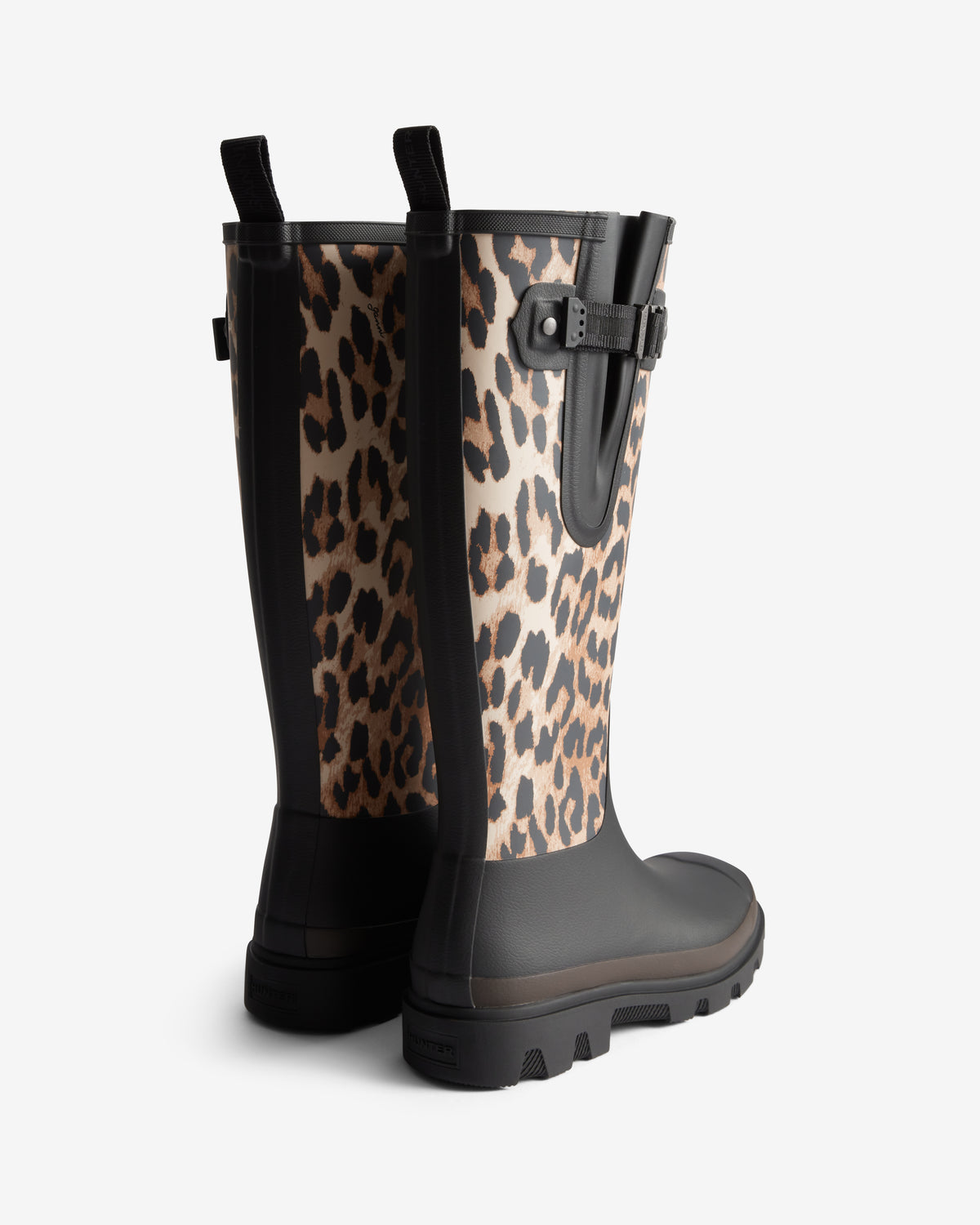 HUNTER UNISEX GANNI X HUNTER DOWNPOUR ADJUSTABLE LEOPARD/BLACK