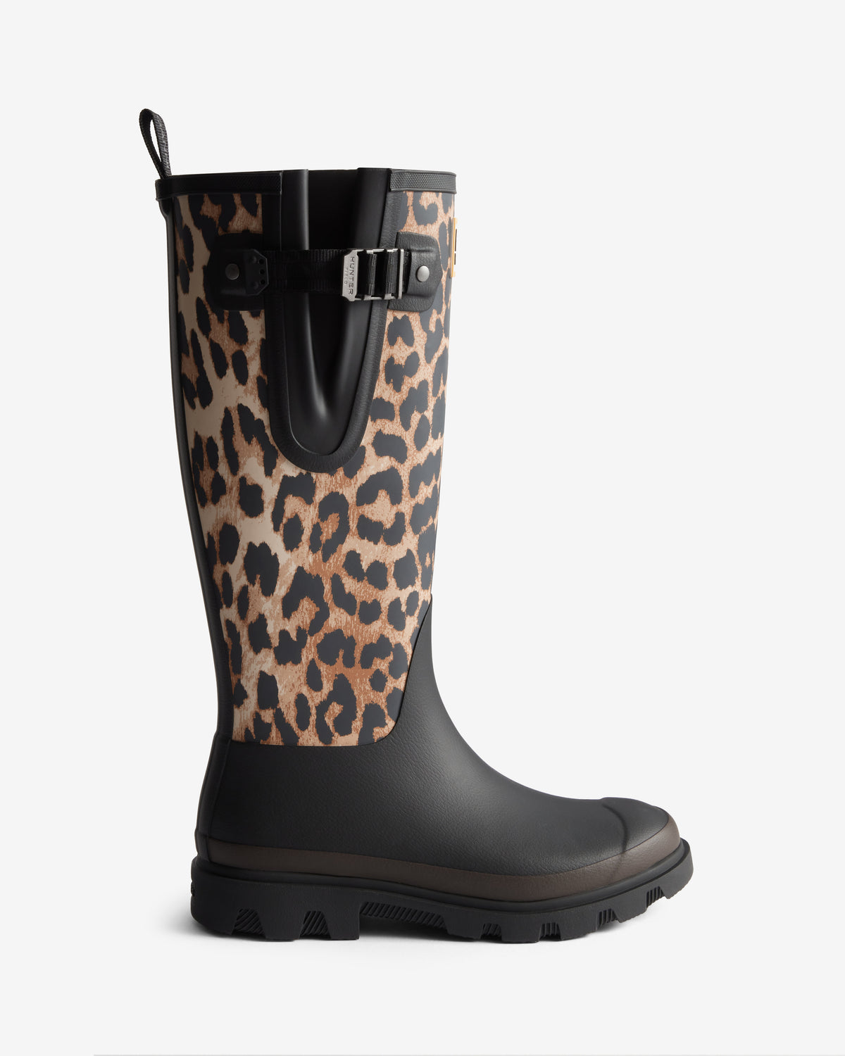 HUNTER UNISEX GANNI X HUNTER DOWNPOUR ADJUSTABLE LEOPARD/BLACK