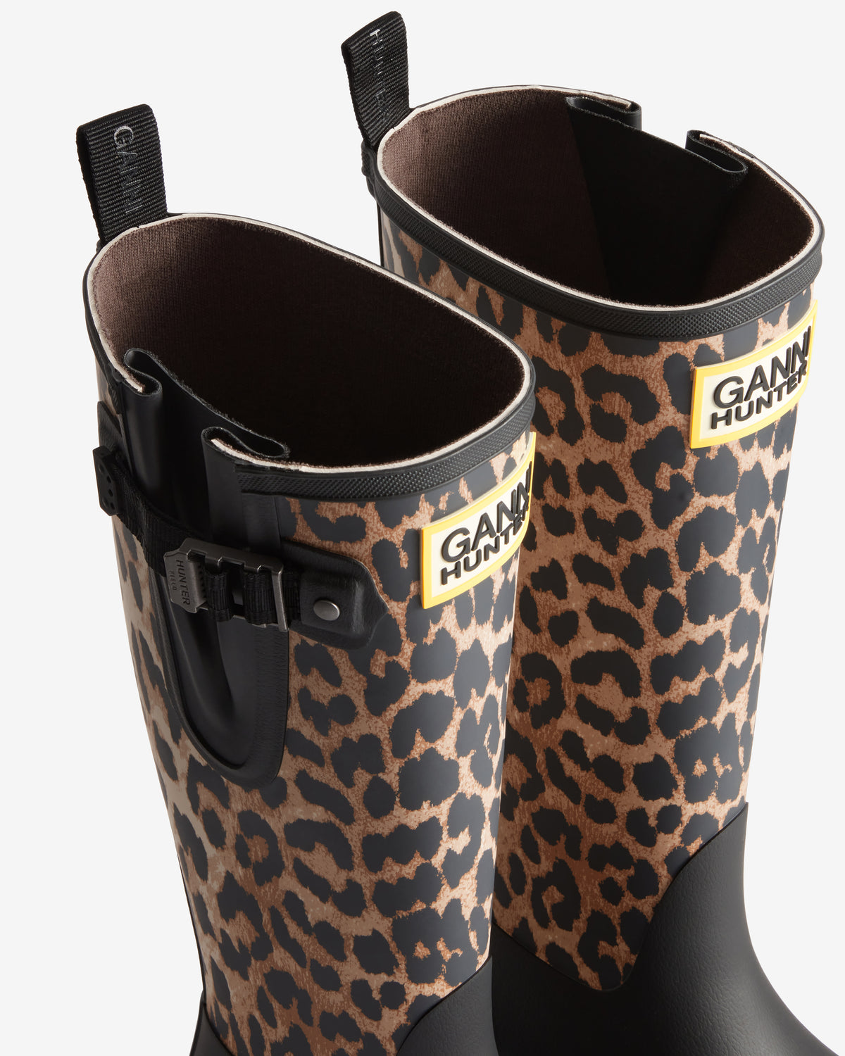 HUNTER UNISEX GANNI X HUNTER DOWNPOUR ADJUSTABLE LEOPARD/BLACK