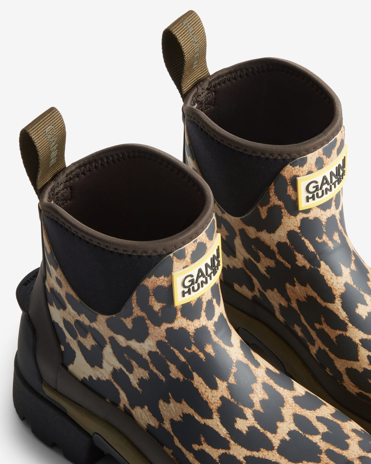 HUNTER WOMEN GANNI X HUNTER BALMORAL ANKLE BOOT LEOPARD PRINT/ BLACK