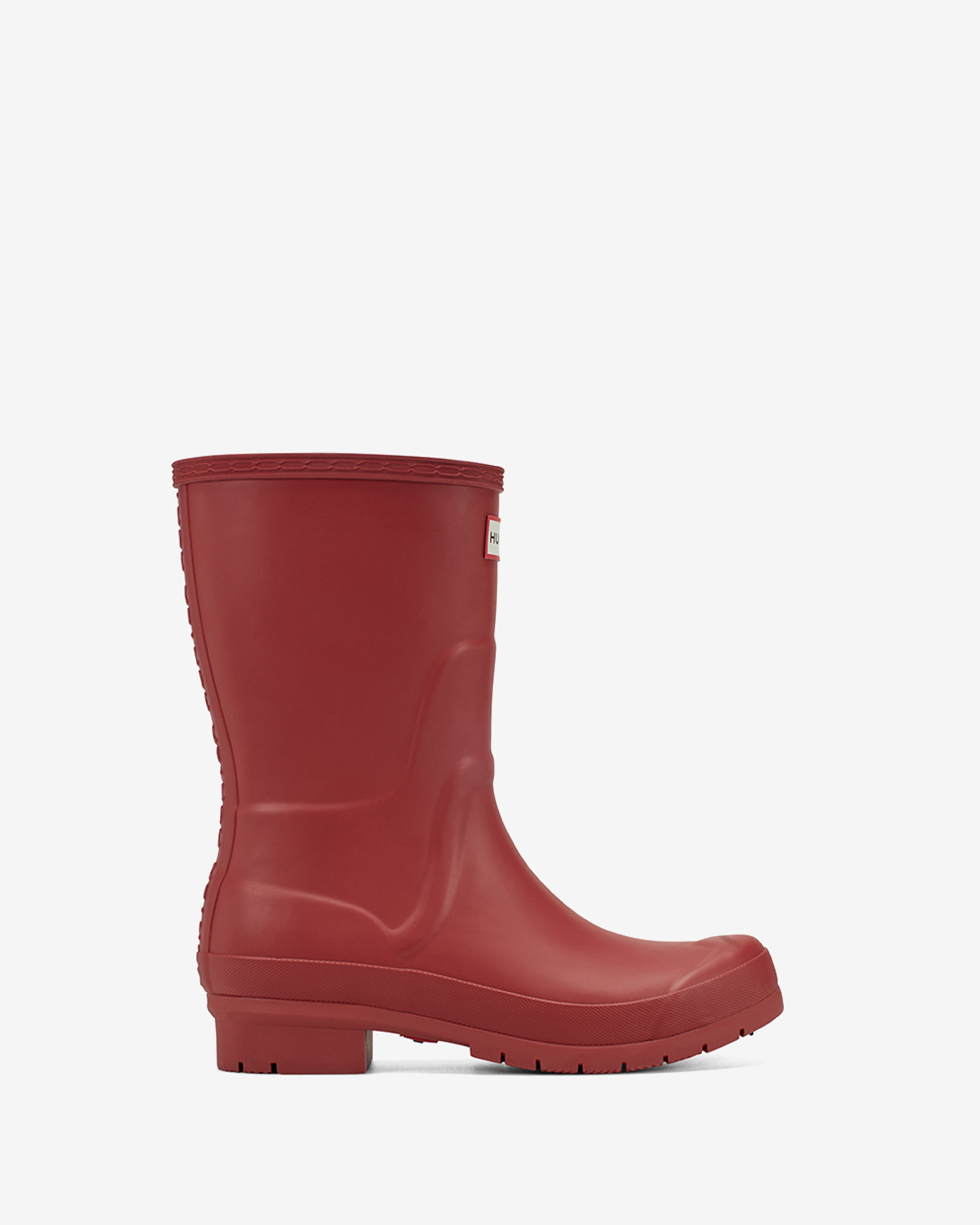 HUNTER WOMEN LIBERTY BOOTIE MILITARY RED/NATURAL RUBBER WP