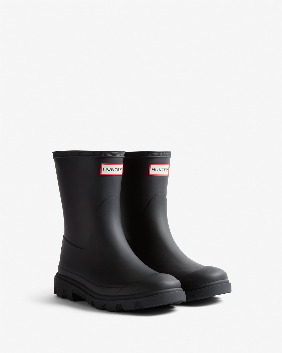 HUNTER UNISEX UNISEX RAINPOUR SHORT BOOT BLACK