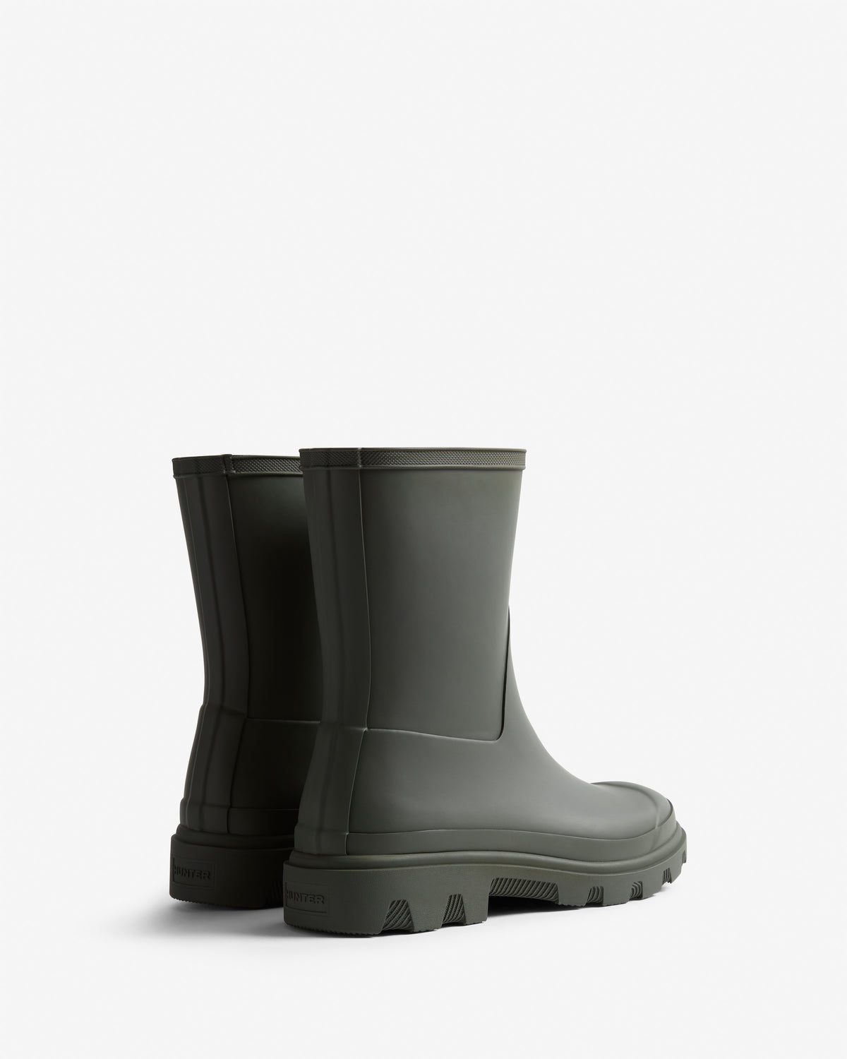 HUNTER UNISEX RAINPOUR SHORT BOOT DARK OLIVE