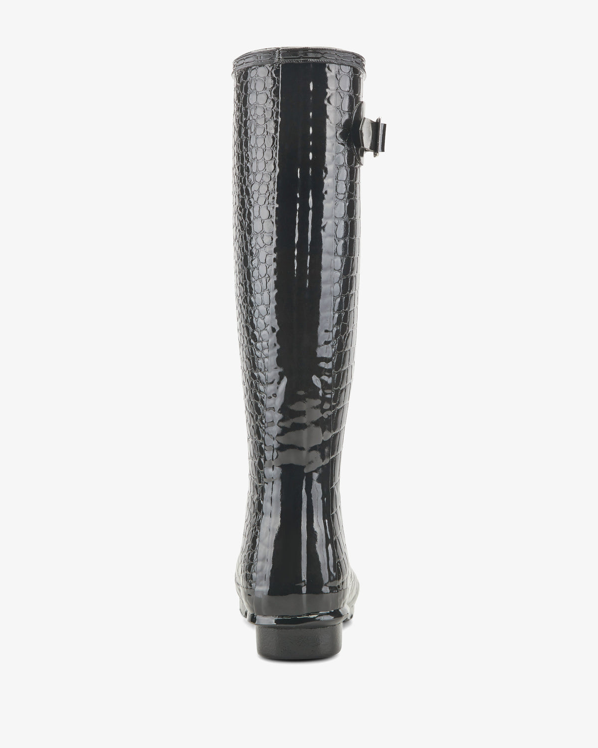 HUNTER WOMEN W ORIGINAL TALL BOOT EMB GLOSSY CROCO NAT RUBBER WP