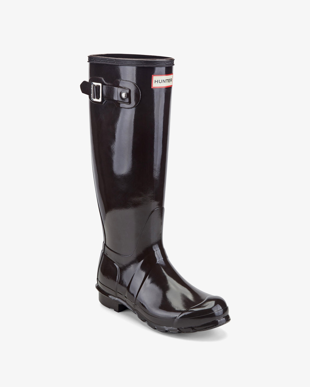 HUNTER WOMEN WOMENS ORIGINAL TALL GLOSS BOOT MOLE19 1106TPG