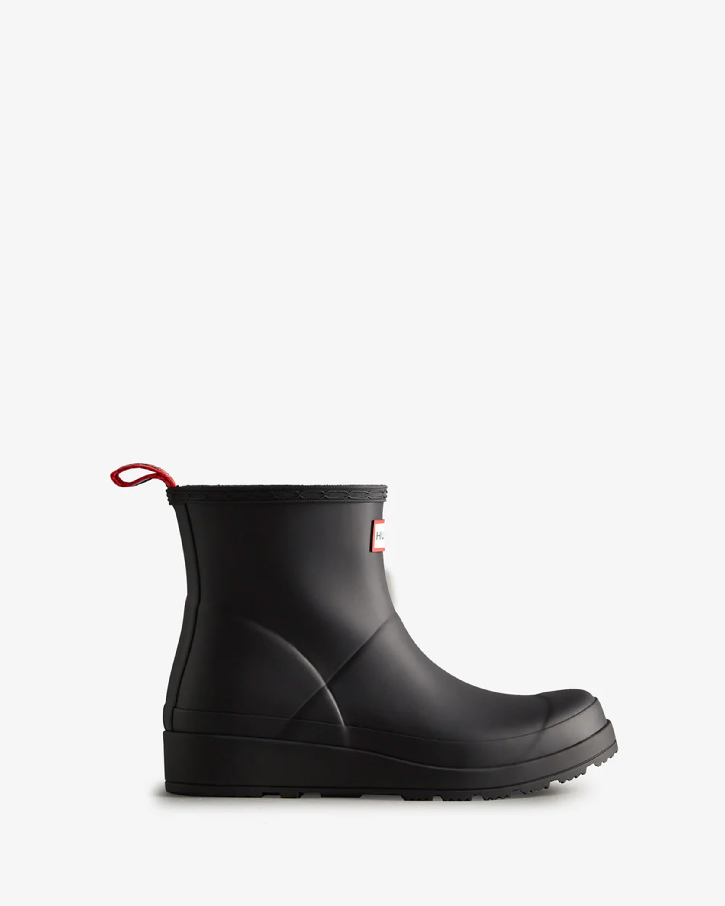 靴 HUNTER Logo Print Short Rain Boots 23cm HUNTER WOMEN WOMENS PLAY SHORT BOOT BLACK