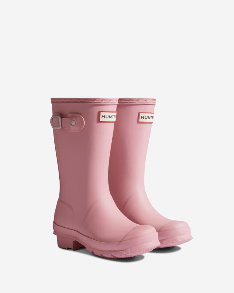 Hunter Kids BOTTES ORIGINALES POUR GRANDS ENFANTS ROSE ROND