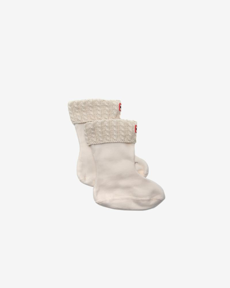 Hunter Kids CHAUSSETTES MINI CABLE BOOT RECYCLÉES ENFANT HUNTER BLANC