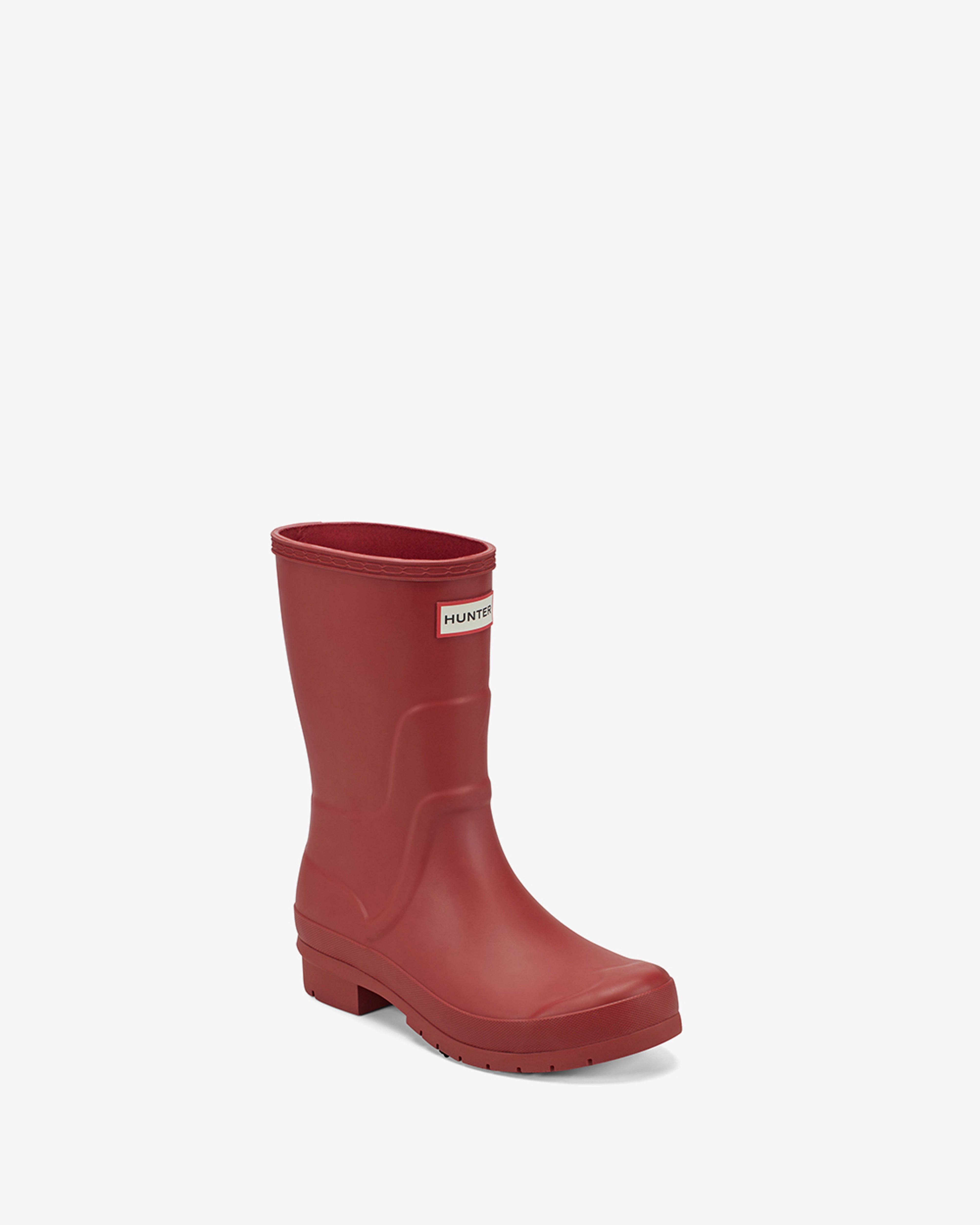 HUNTER WOMEN LIBERTY BOOTIE MILITARY RED/NATURAL RUBBER WP