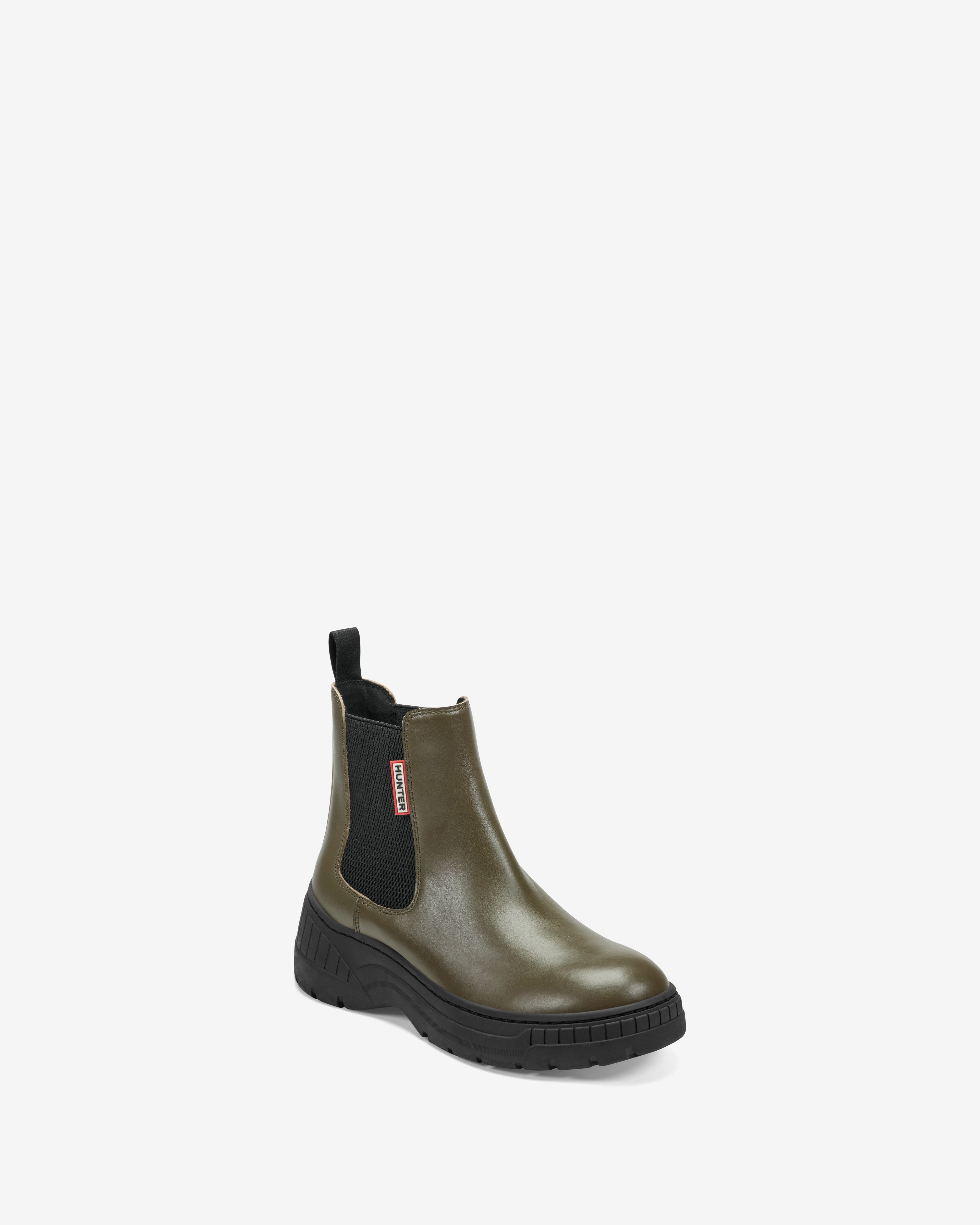 HUNTER WOMEN NEVEAH BOOTIE OLIVE GREEN91896/BLACK/BLACK/E