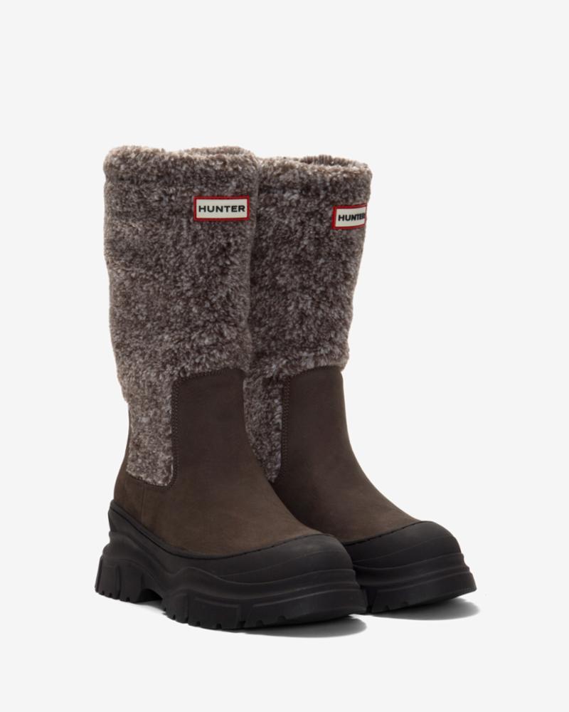 Hunter boots short grey best sale