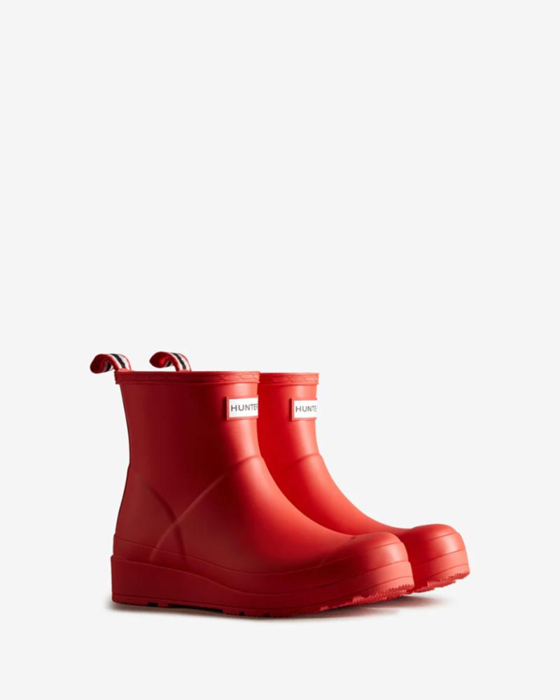 Hunter Women WOMENS PLAY SHORT BOOT LOGO RED