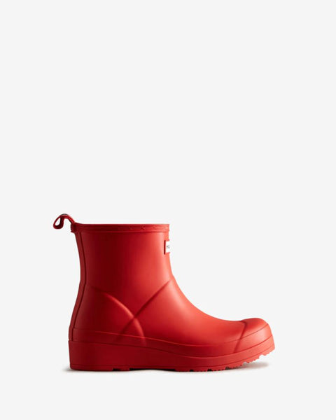 Hunter Women WOMENS PLAY SHORT BOOT LOGO RED