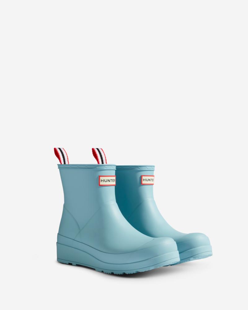 Hunter Women WOMENS PLAY SHORT BOOT SHIFTING BLUE