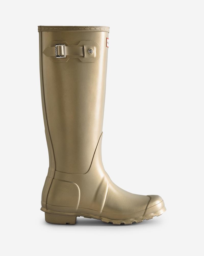 Hunter Women WOMENS ORIGINAL TALL NEBULA BOOT PALE GOLD