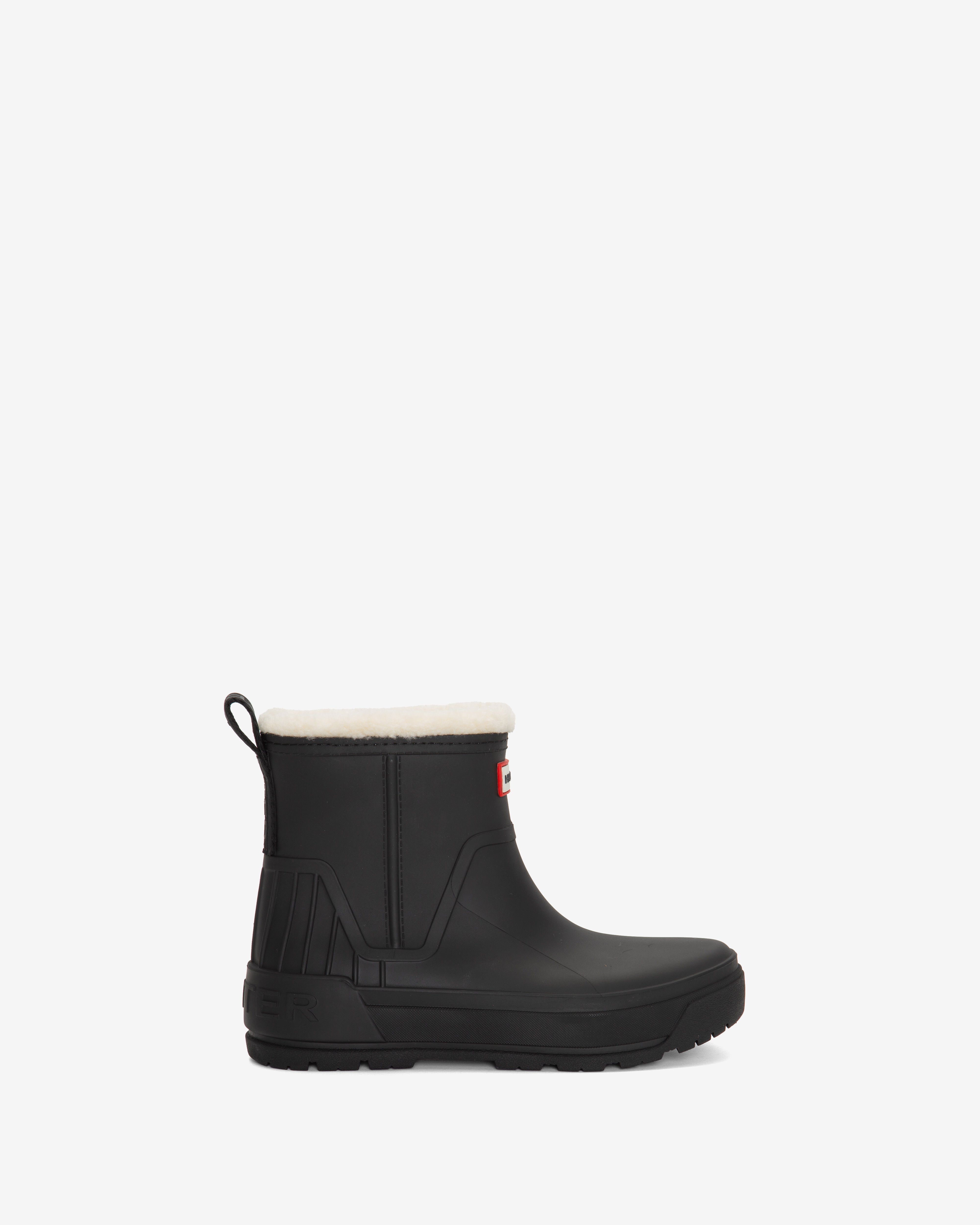 HUNTER WOMEN WILLA BOOTIE BLACK/BLACK/INJECTED MATTE TPE