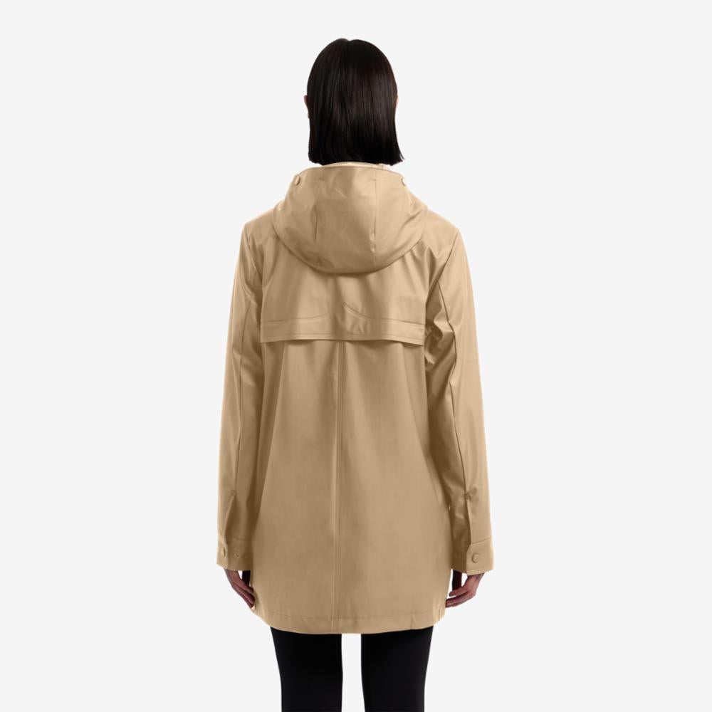 Hunter Women ACACIA RUBBERIZED RAIN JACKET BRITISH TAN