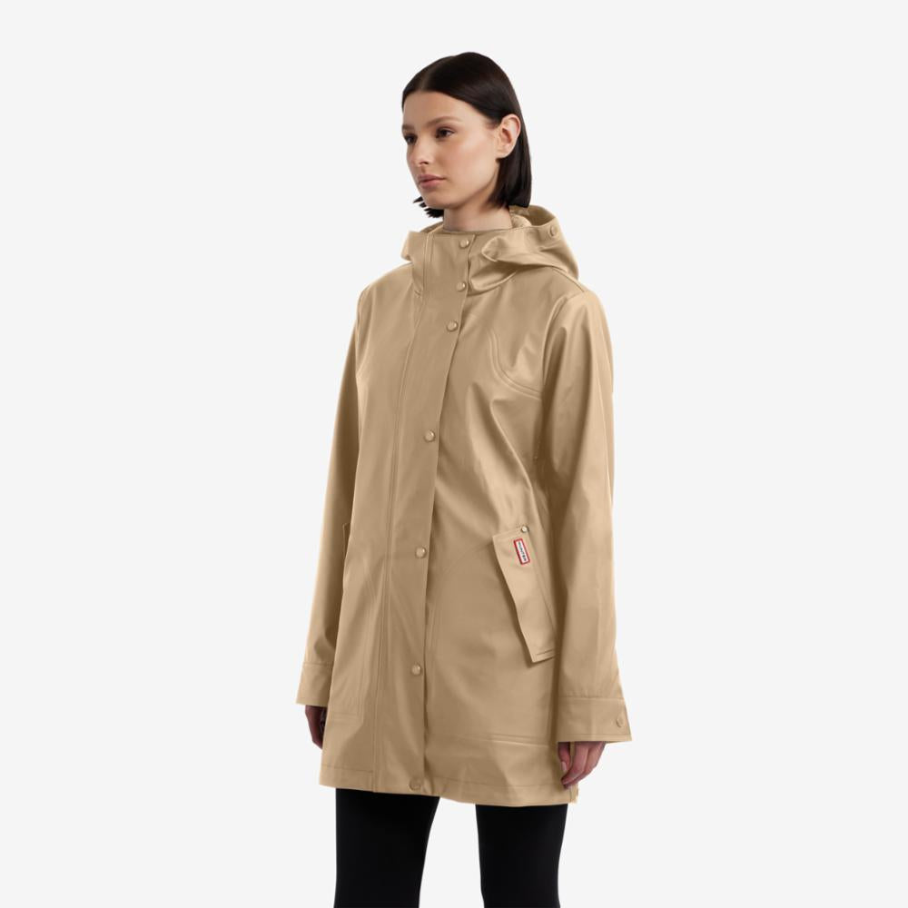 Hunter Women ACACIA RUBBERIZED RAIN JACKET BRITISH TAN