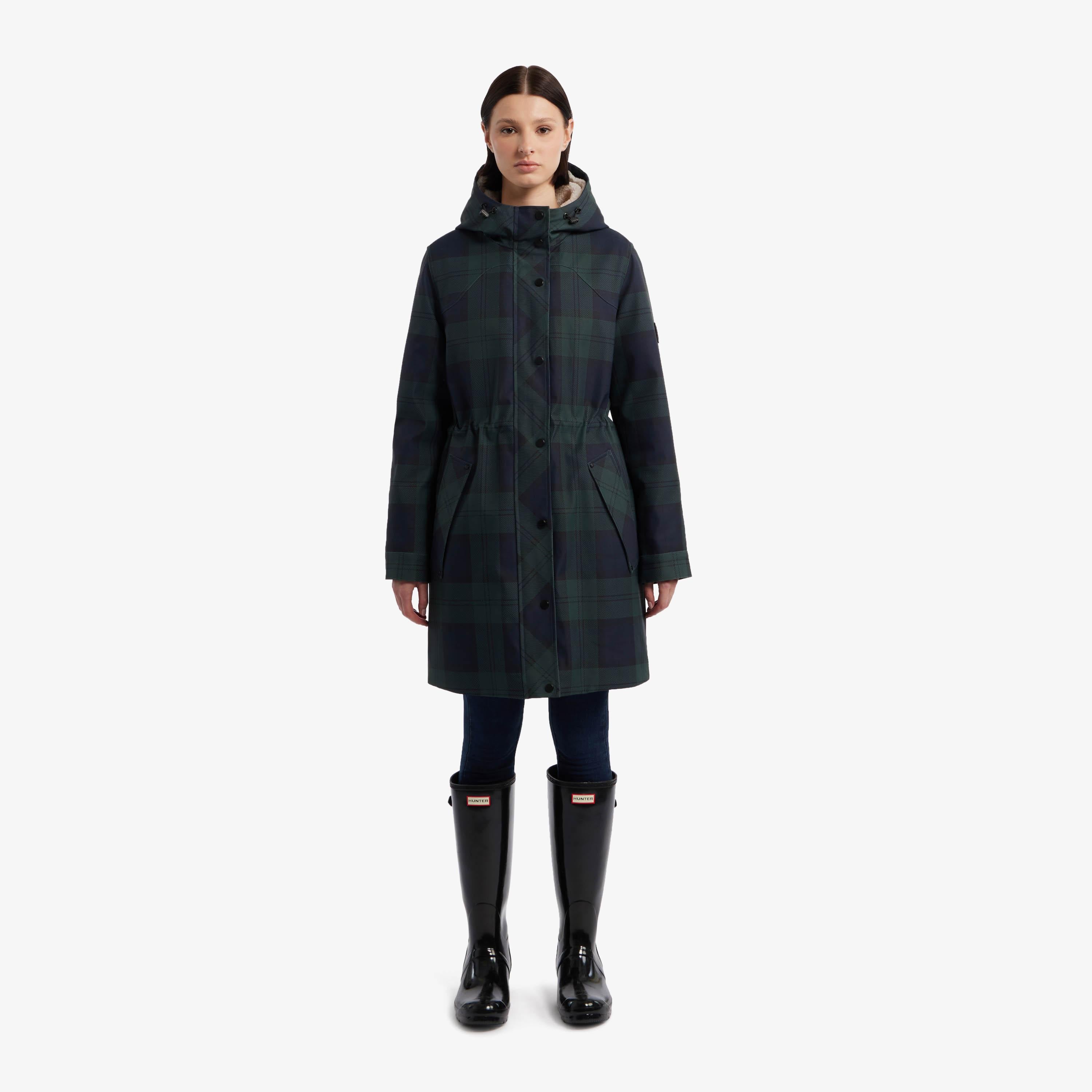 Hunter Women FOUNTAIN BLACKWATCH 3 IN 1 PARKA BLACKWATCH LUXE PLAID