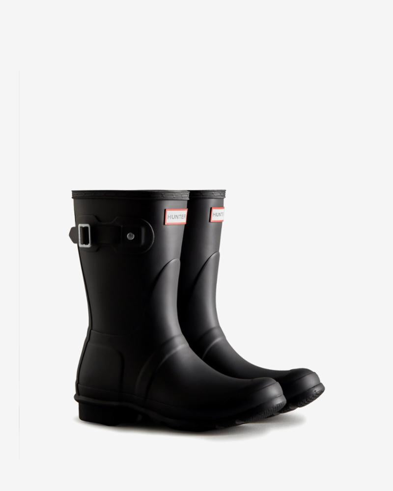 Hunter original refined back strap black gumboots best sale